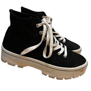 Madden Girl Shadow Womens Lug Sole Lace Up Ankle High Top Fashion Sneaker sz 8.5